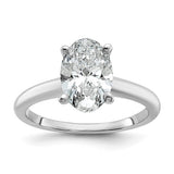 Quality Gold 14K White Gold Oval Lab-Grown Diamond Solitaire Ring – 2ct, VS Clarity, DEF Color (SOL-200O-WLG)