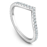 Noam Carver STB-12-1WM-D Diamond Wedding Band – 14K White Gold, 12 Round Diamonds, 0.12ct