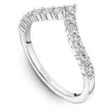 Noam Carver STB41-1W V-Shaped Diamond Wedding Band – Customizable in 14K/18K Gold or Platinum