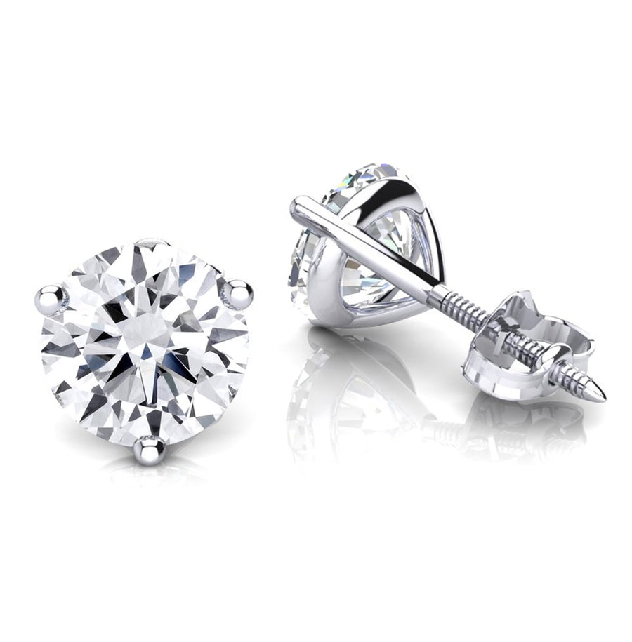 Women's Diamond Stud Earrings Natural Diamond Martini 1/2 Carats