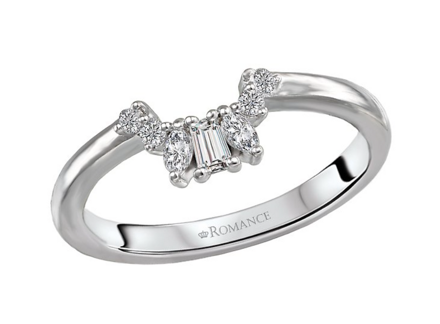 Romance Curved Wedding Band – 160053-W