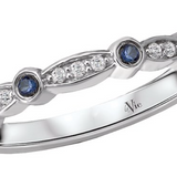 Romance Sapphire & Diamond Wedding Band – 115420-W