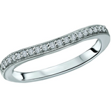 Romance Curved Diamond Wedding Band – 113497-WCZ