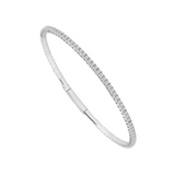 White Gold 1 3/8CTW Eternity Diamond Flexi Bangle