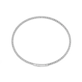 White Gold 1 3/8CTW Eternity Diamond Flexi Bangle