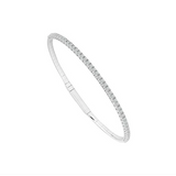 White Gold 1CTW Diamond Flexi Bangle