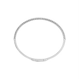 White Gold 1CTW Diamond Flexi Bangle