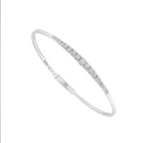 White Gold 7/8CTW Graduated Diamond Flexi Bangle