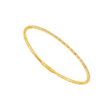 Yellow Gold 1/2CTW Alternating Diamond Flexi Bangle