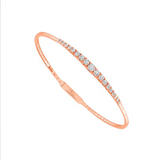 Rose Gold 7/8CTW Graduated Diamond Flexi Bangle