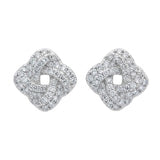 Diamond Treasures 0.35ctDiamond "Love Knots" Stud Earrings in Sterling Silver