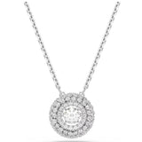 Swarovski Sublima pendant Round cut, White, Rhodium plated 5738246