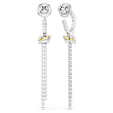 Swarovski Hyperbola drop earrings Round cut, Knot, White, Mixed metal finish. 5752866