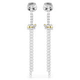 Swarovski Hyperbola drop earrings Round cut, Knot, White, Mixed metal finish. 5752866