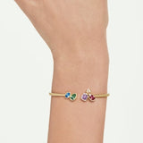 Swarovski Imber bangle Mixed cuts, Multicolored, 18K gold finish 5753259