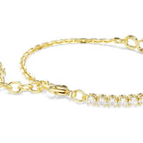 Swarovski Matrix bracelet Round cut, White, 18K gold finish 5753925
