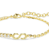 Swarovski Matrix bracelet Round cut, White, 18K gold finish 5753925
