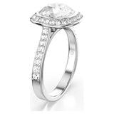 Swarovski Una Angelic halo ring Cushion cut, White, Rhodium plated. 5758472