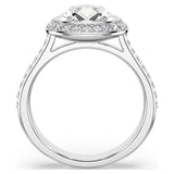 Swarovski Una Angelic halo ring Cushion cut, White, Rhodium plated. 5758472