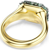Swarovski Sublima cocktail ring Octagon cut, Green, 18K gold finish 5759921