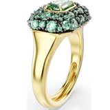 Swarovski Sublima cocktail ring Octagon cut, Green, 18K gold finish 5759921