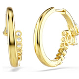 Swarovski Mesmera hoop earrings Mixed cuts, White, 18K gold finish 5761975