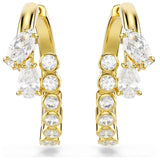 Swarovski Mesmera hoop earrings Mixed cuts, White, 18K gold finish 5761975