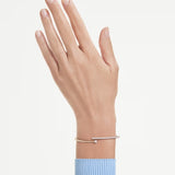 Swarovski Matrix bangle Round cut, White, 18K rose gold finish 5763819