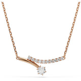 Swarovski Matrix necklace Round cut, White, 18K rose gold finish 5763823
