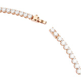 Swarovski Matrix Tennis necklace Round cut, White, 18K rose gold finish 5764194