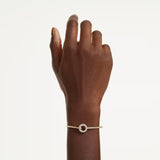 Swarovski Dextera bangle Round cut, White, Gold-tone plated. 5743568
