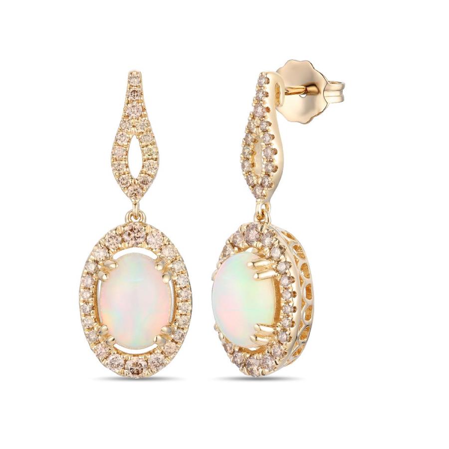 Le Vian® Earrings featuring Neopolitan Opal™, Nude Diamonds™ set in 14K Honey Gold™