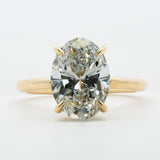 14KY 4 1/6cttw OV LAB DIA Hidden Halo Engagement Ring