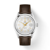 Tissot Visodate 39mm Powermatic 80 – Silver Dial Brown Leather Strap (Model T1574071603100)