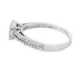 White Gold Quad Diamond Engagement Ring