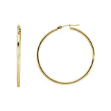 Stuller 20270:163846:P Hoop Earrings – 14K Yellow Gold, 25 mm Polished Tube Design