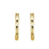 Stuller 20270:163841:P Hoop Earrings – 14K Yellow Gold, 15 mm Polished Tube Design