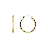Stuller 20270:163842:P Hoop Earrings – 14K Yellow Gold, 20 mm Polished Tube Design