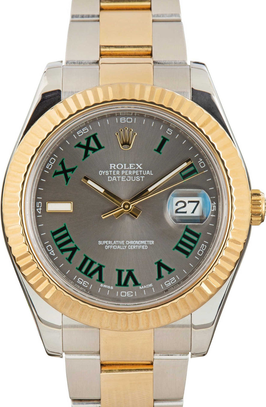 Rolex Watch Datejust II 41mm Wimbledon Dial 116333 Two Tone
