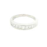 14K White Gold Channel Set Diamond Band