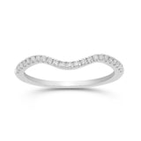 Diamonds Forever 14K White Gold Contoured Diamond Band – Model W900112, 0.25cttw Round Brilliant Diamonds