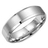 Noam Carver CrownRing Classic WB-7007-Z10 Wedding Band – 14K Gold or Platinum, 6mm Comfort Fit