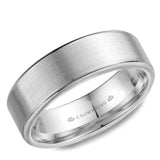 Noam Carver WB-9599 – Classic Men’s Wedding Band, 7MM Comfort Fit, 14K/18K Gold or Platinum