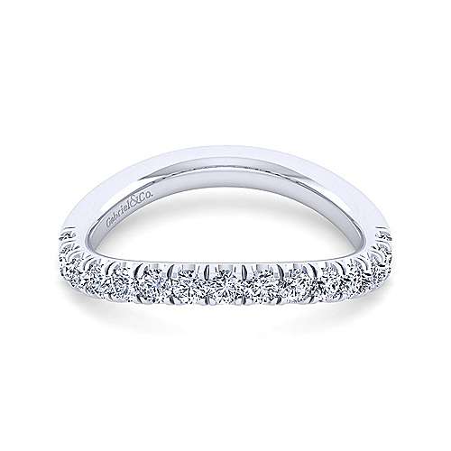 Gabriel & Co. WB12337S6W44JJ – 14K White Gold Diamond Wedding Band