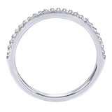 Gabriel & Co. WB5409W44J – 14K White Gold Diamond Milgrain Wedding Band