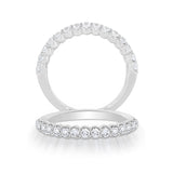 White Gold Premium Diamond Shared Prong Wedding Band 14KT White Gold 0.34CTW Of VS/D-F Diamonds