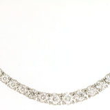 Royal WH1521D 14K White Gold Graduated Diamond Tennis Necklace – 7 CTW, 17 Inches