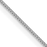 Quality Gold 14K White Gold 16-inch .5mm Box Chain with Lobster Clasp – Model WLB040L-16