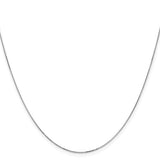 Quality Gold 14K White Gold 16-inch .5mm Box Chain with Lobster Clasp – Model WLB040L-16