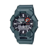 G-Shock watch with green strap on a white background